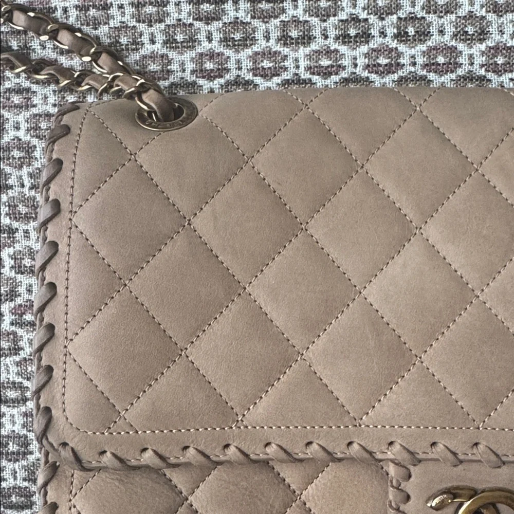 Chanel Happy Stitch Flap Bag Beige